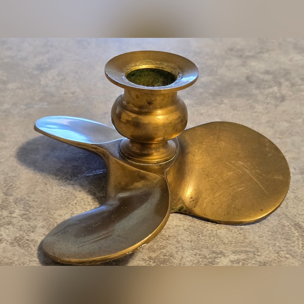 Elegant Brass Candle Holder